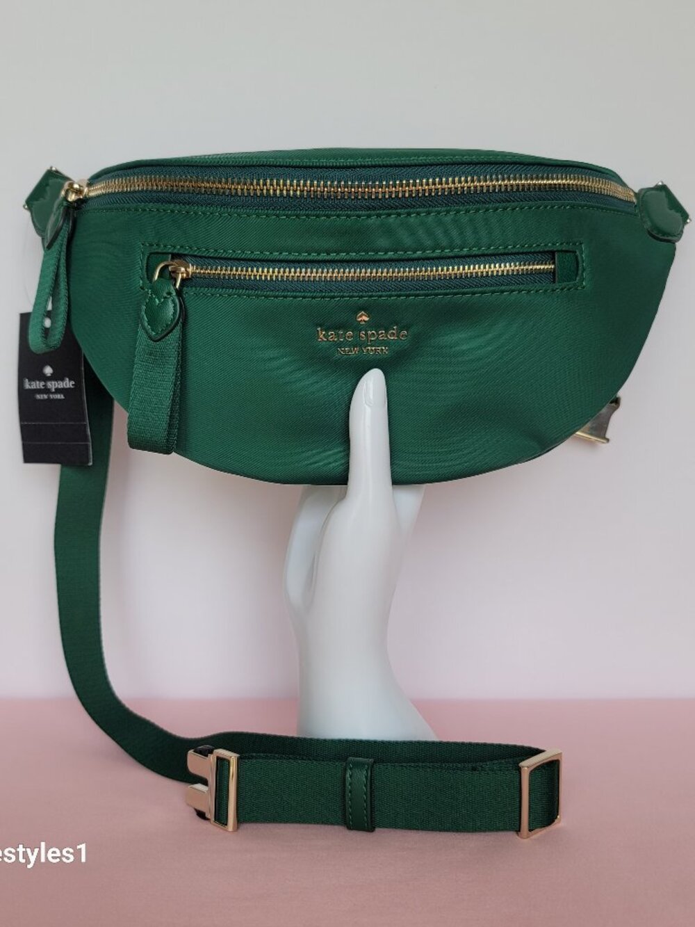 KATE SPADE BELT Bag Chelsea KSNYL Nylon BELT Bag- Deep Jade color🎈